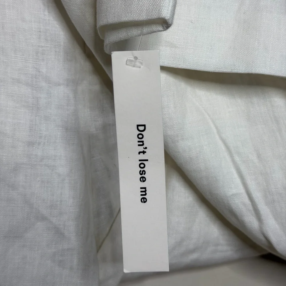 Reformation Vida Linen Low Rise Pants in white